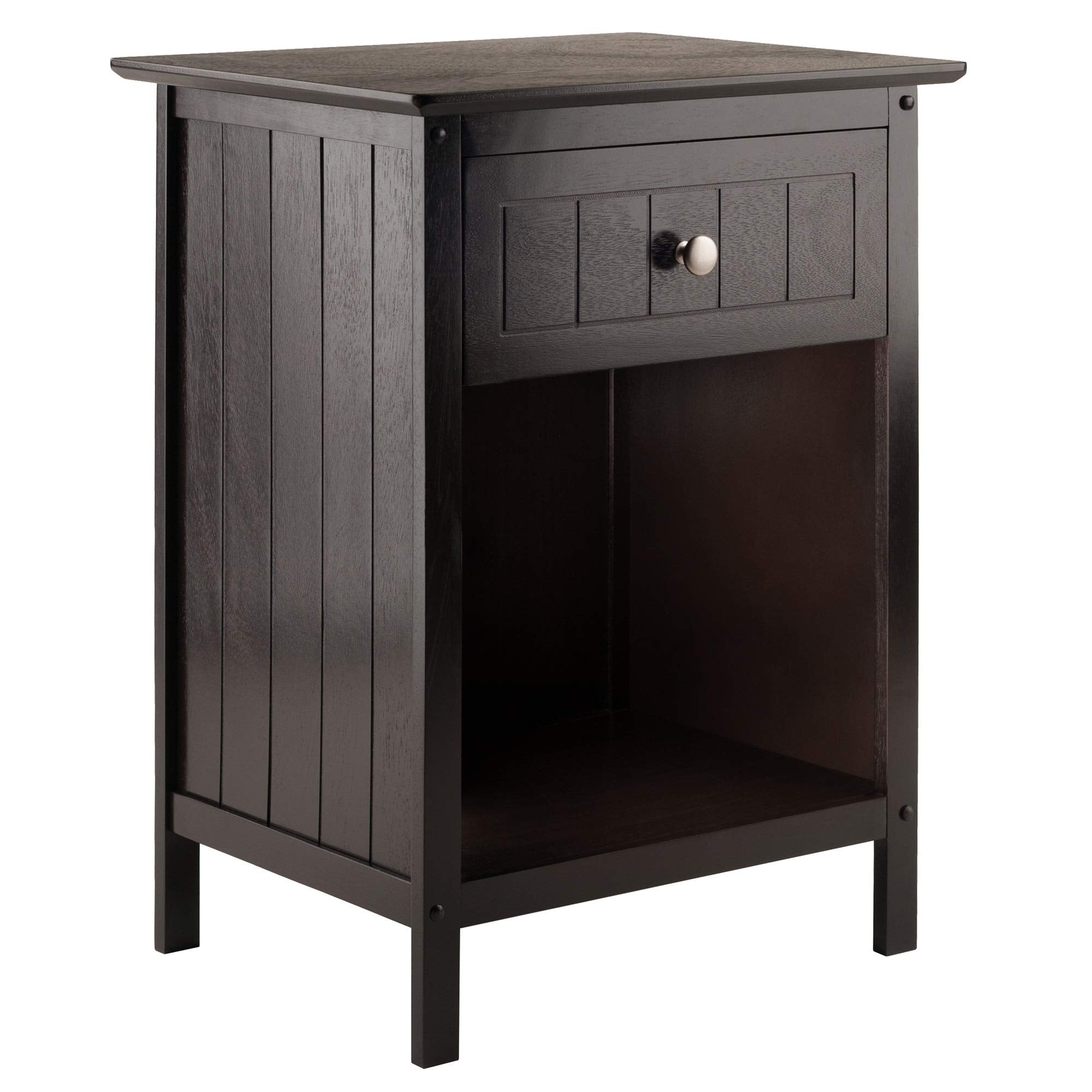Ergode Wood Burke Home Office Printer Stand | Cottage Style Design | Adjustable Center Shelf | Ample Storage Space | Dark Coffee Finish | 19.84' W x 19.84' D x 31.1' H (99555-VV)