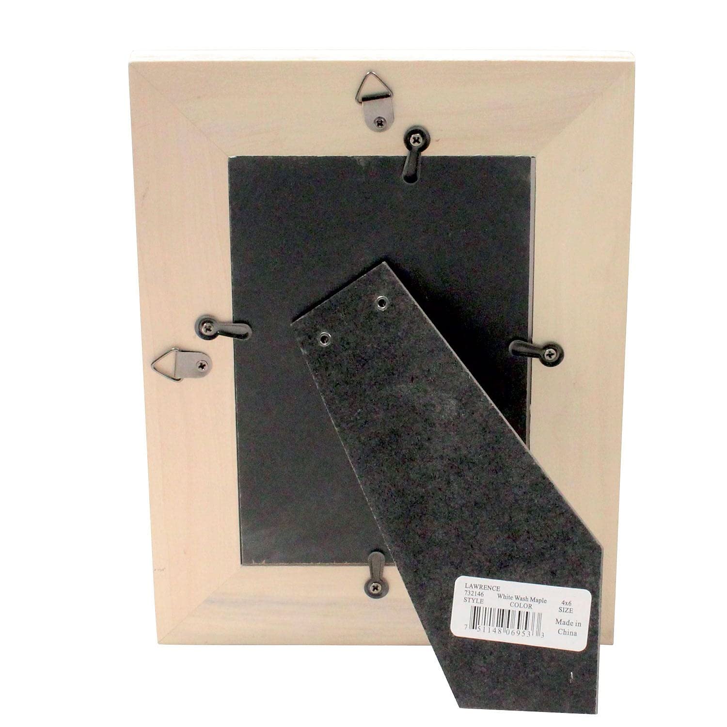 Lawrence Frames 4X6 White Wash Maple Picture Frame, Natual