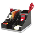 Deflect-O 35172 All-In-One Caddy, Black/Silver, 8W X 9-1/4D X 5-1/4H