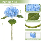 Martine Mall 3Pcs 21In Hydrangea Artificial Flowers, Latex Real Touch Hydrangeas Lifelike Large Hydrangea Flowers For Home Decor