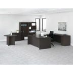 Lorell Prominence 2.0 Espresso Laminate Box/Box/File Left-Pedestal Desk