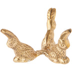 Bard's Brass Egg Stand/Holder, Rabbits, 2.125'' diameter