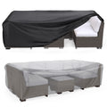 Patio Furniture Set Cover Waterproof, Mrrihand Outdoor Sectional Sofa Set Cover Heavy Duty 600D Table And Chair Set Cover 107' L×81' W×27.9' H