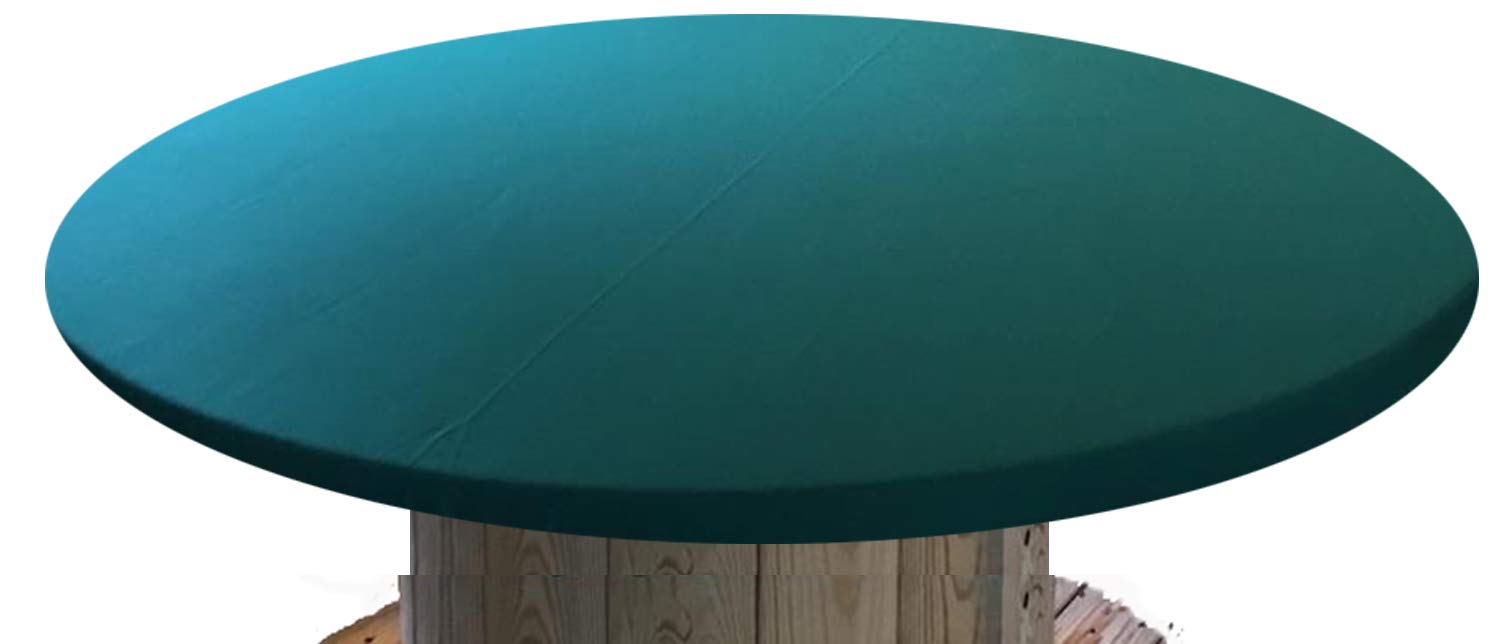 PLAYEZZE FELT BONNETS 48 Green Felt Poker Table Cover with Elastic Band for Round 36 Patio Tables