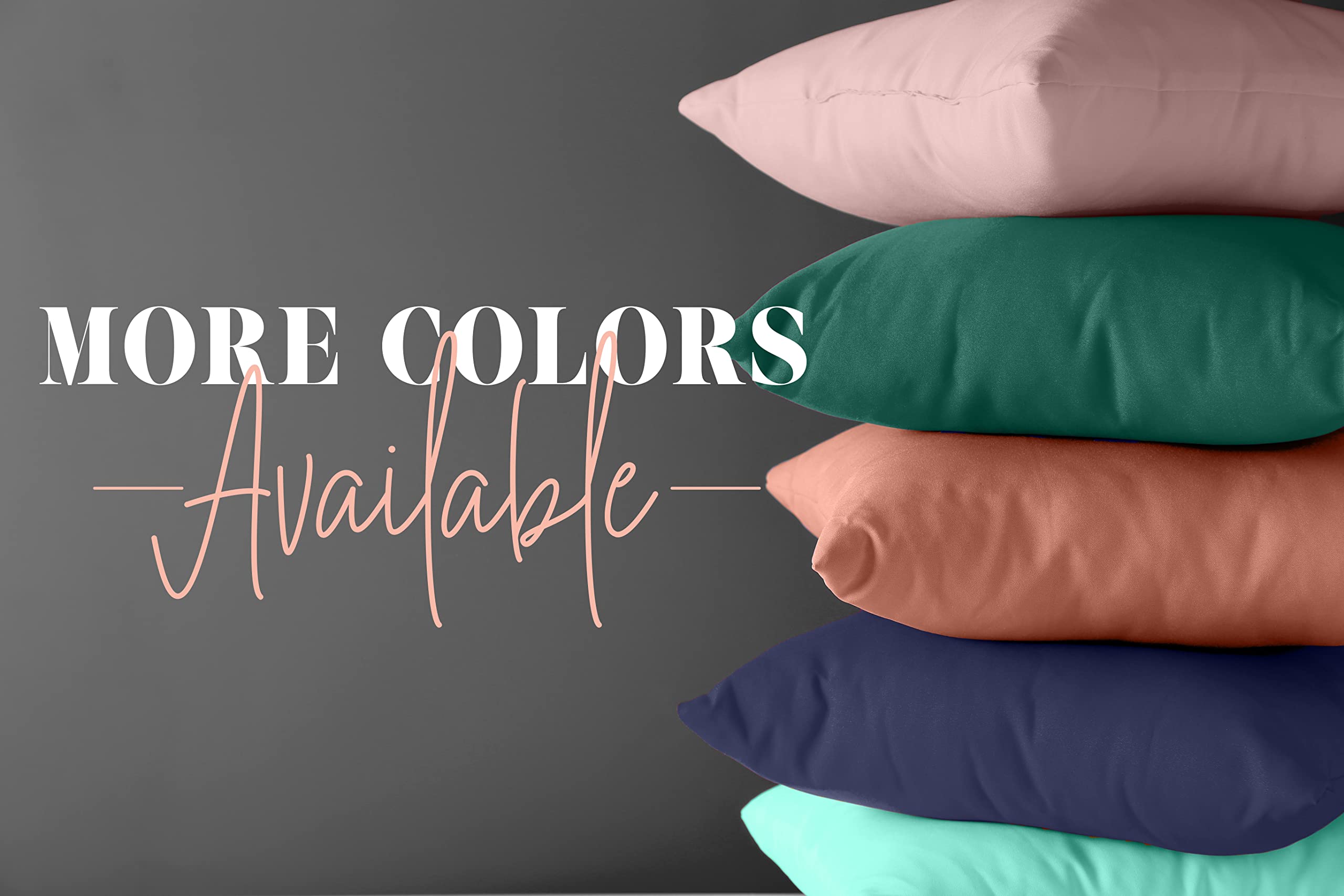 Elegant Comfort 4-Pack Solid Pillowcases 1500 Thread Count Egyptian Quality - Easy Care, Smooth Weave, Wrinkle And Stain Resistant, Easy Slip-On, 4-Piece Set, King Pillowcase, Aqua