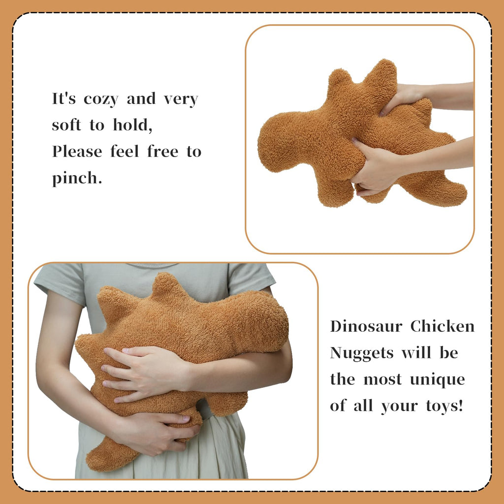 Tvvpgg Dino Nugget Plush,18 In Dino Nugget Pillow Stuffed Toy, Funny Dino Chicken Nuggets Pillow Gifts For Kids Adults Girlfrien