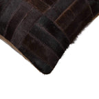 HomeRoots Cowhide, Microsuede, Polyfill 12' X 20' X 5' Chocolate Cowhide Pillow