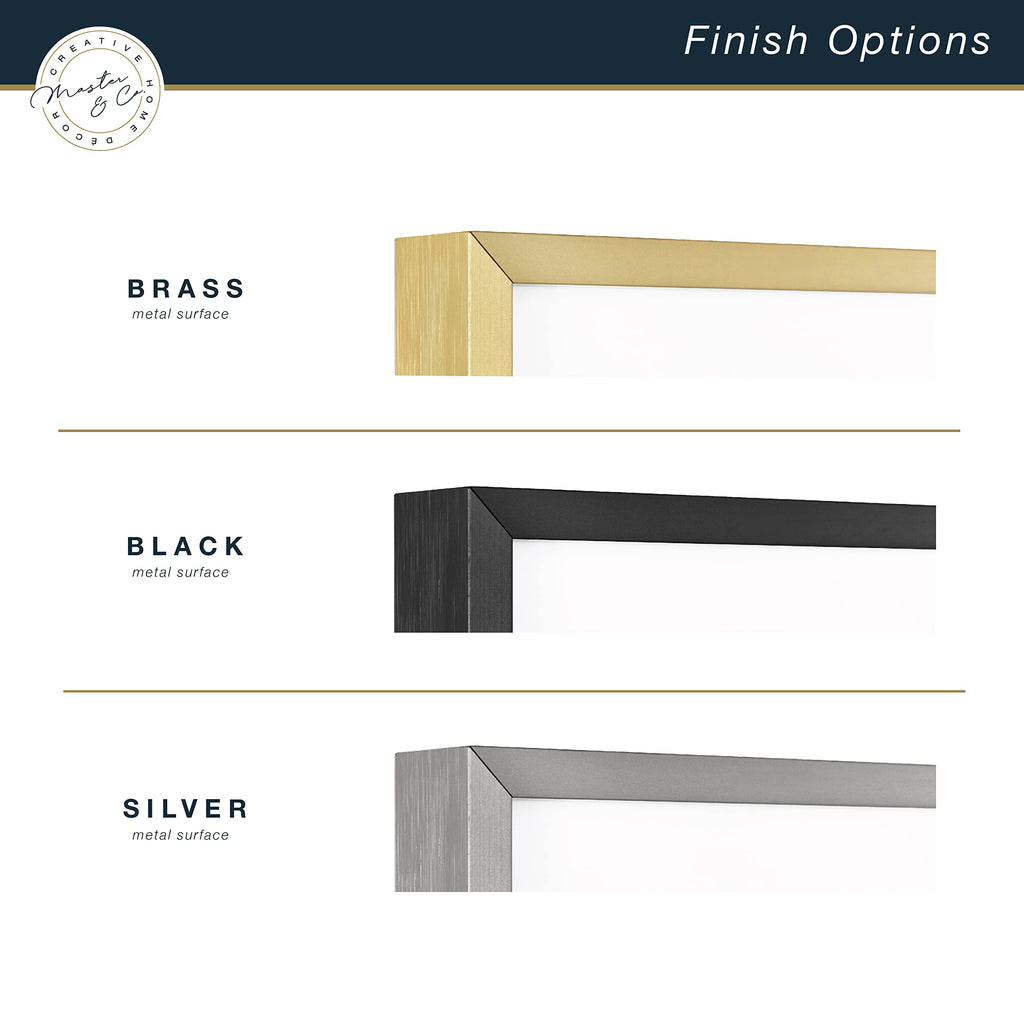Mcs Master & Co. Foundry Metal Gallery Wall Frame, Dark Silver, 16 X 24 In Without Mat