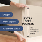 Extra Deep Pocket King Sheets - 4 Piece Breathable & Cooling Bed Sheets - Hotel Luxury Bed Sheet Set - Soft, Wrinkle Free & Comfy - Easily Fits Extra Deep Mattresses - Deep Pocket Wheat Sheets Set