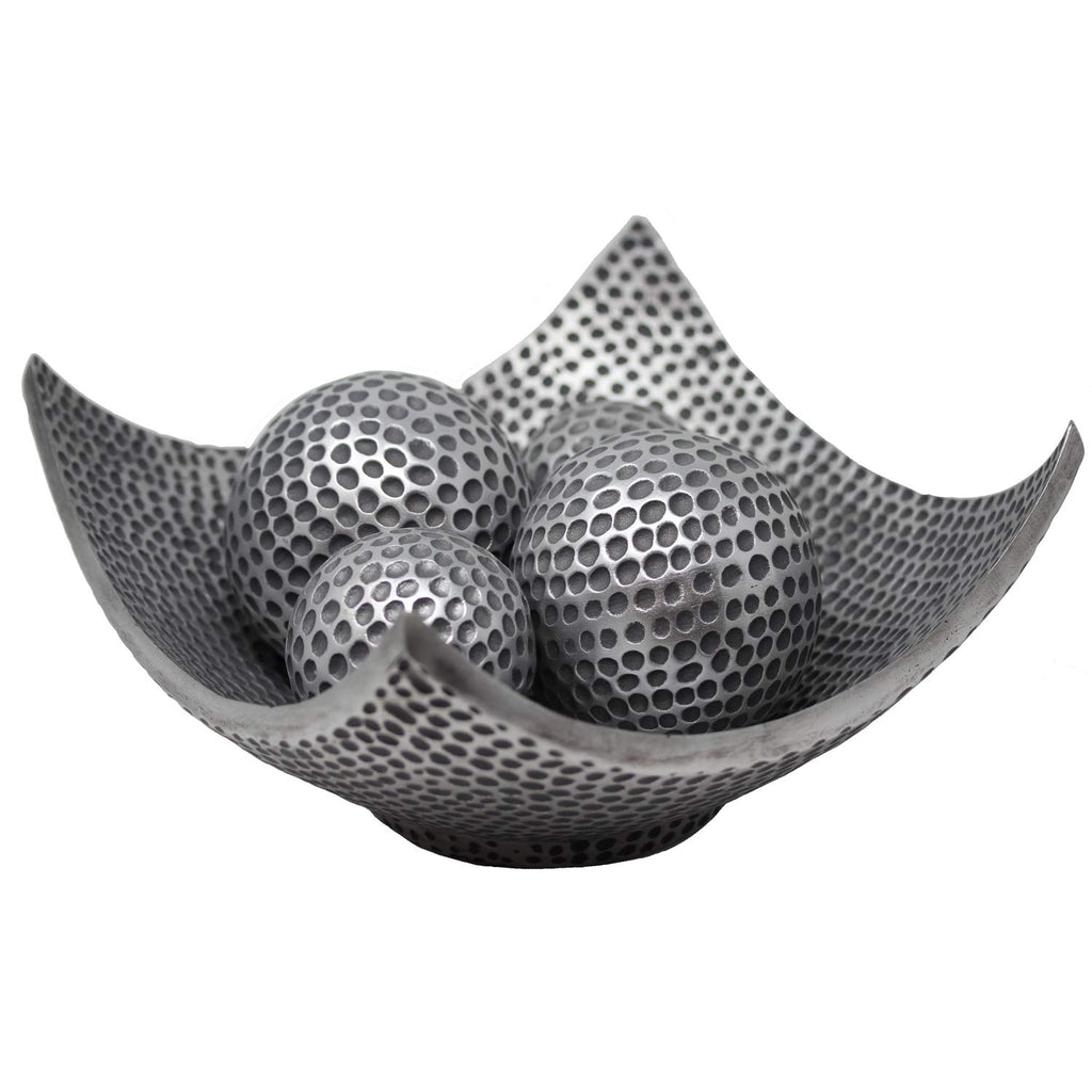 Seraphic 5pc Bowl Table Centerpieces for Dining Room, Large Decorative Bowls for Coffee Table Decor, Kitchen, Orbs/Balls Include