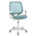 Giantex Kids Desk Chair, Children Armrest Computer Chair With Sit-Lock Wheels, Ergonomic Kids Office Chair With Waterfall Seat, Rolling Swivel Mesh Study Desk Chair For Boys Girls (Blue)