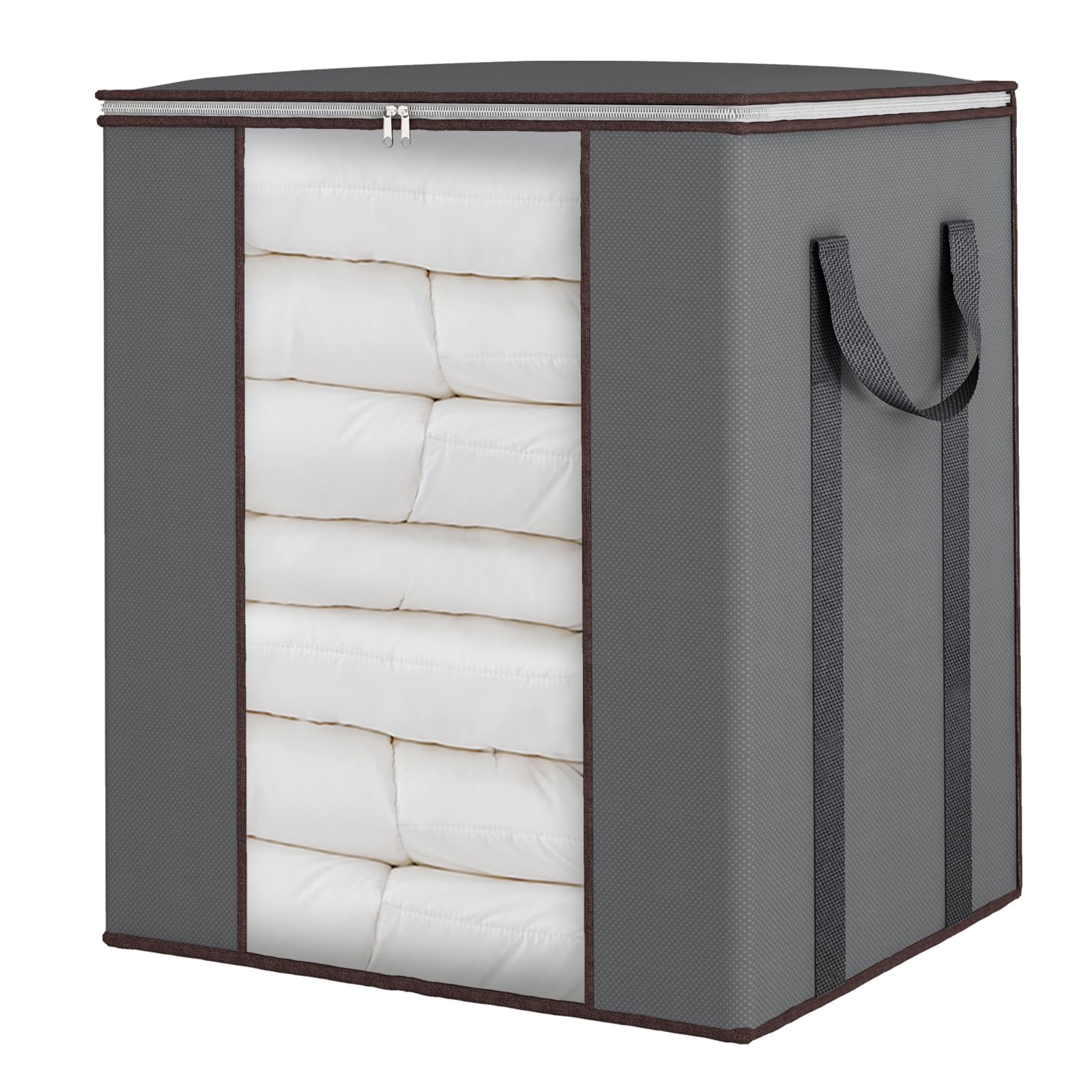 Fixwal Extra Large Blanket Storage Bags 120L Comforter Storage Bags with Reinforced Handles Breathable Clothes Storage Container