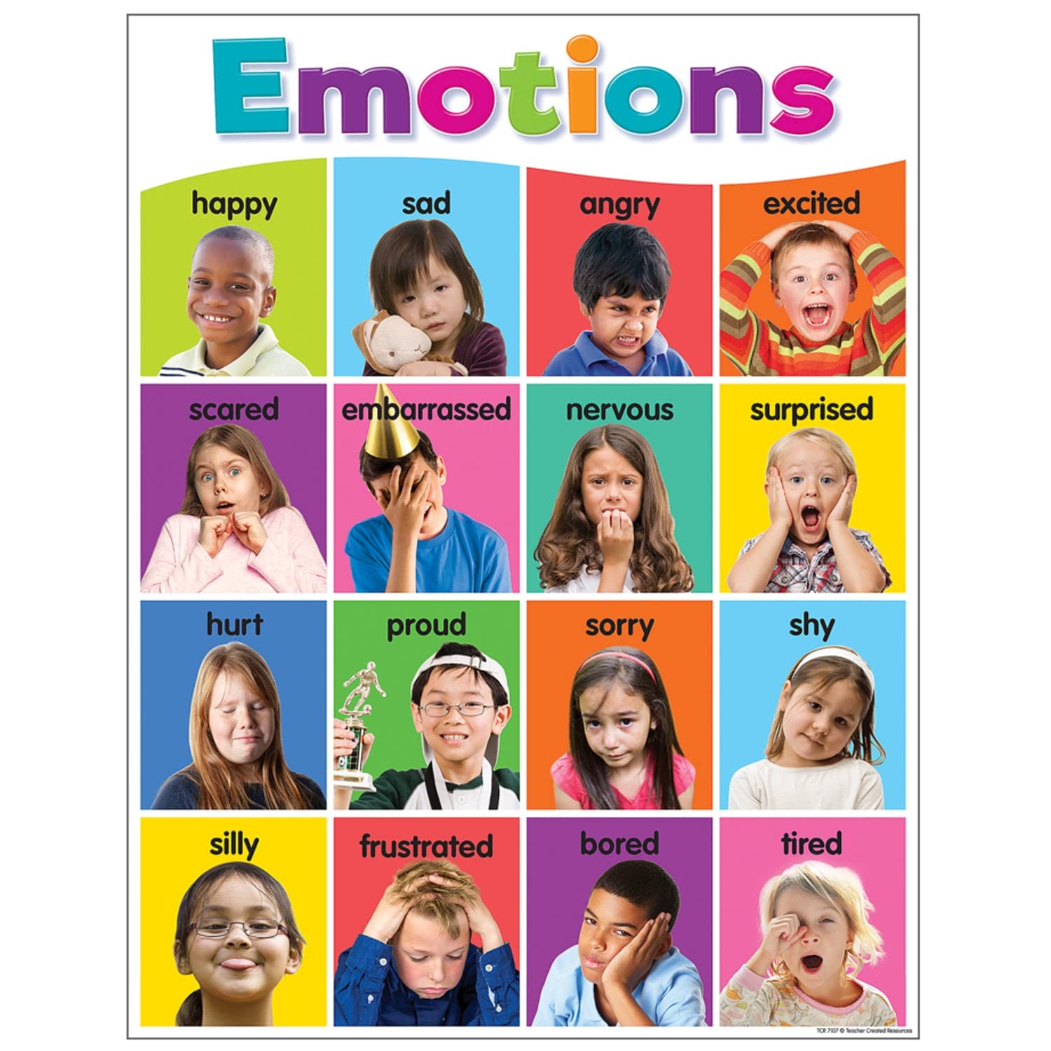 Teacher Created Resources Colorful Emotions Chart, 17'' x 22''