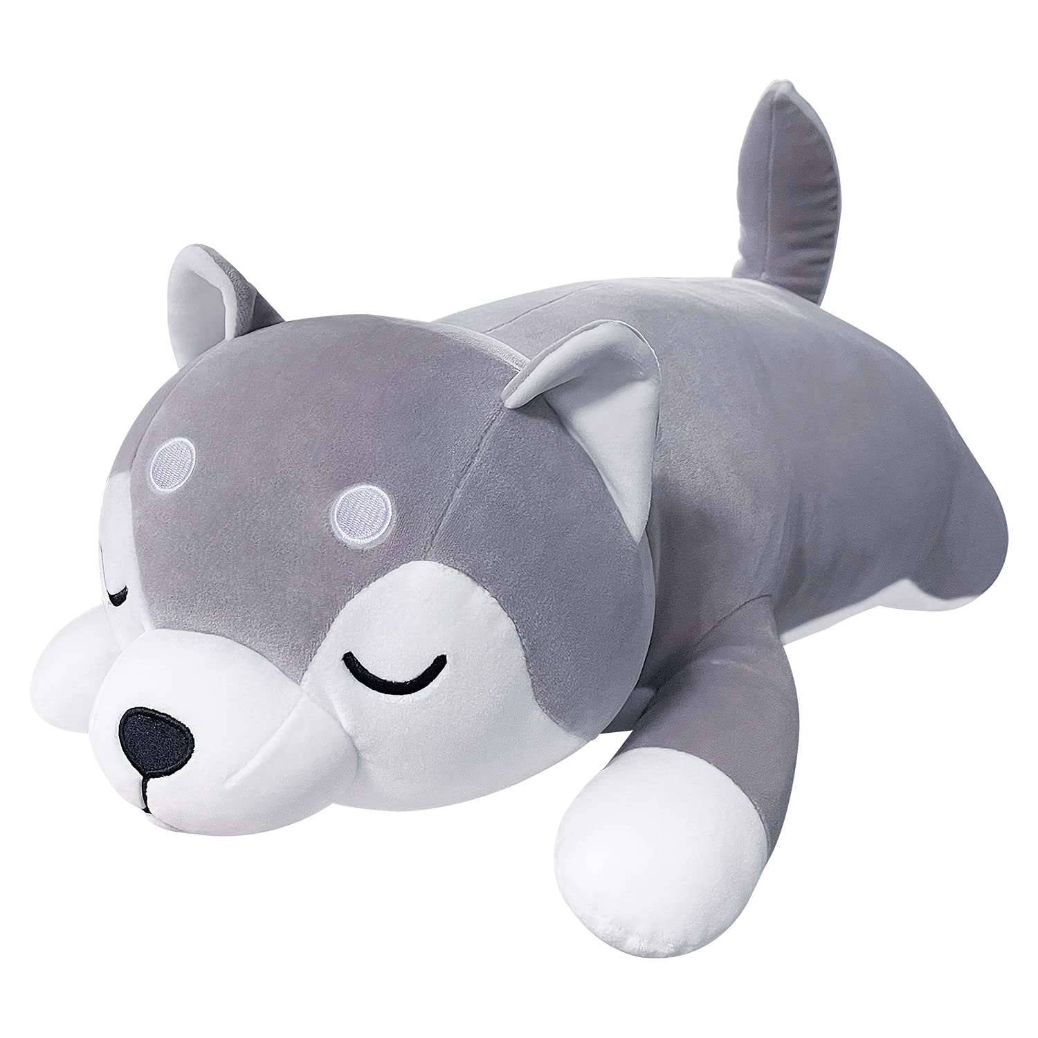 Auspicious beginning 30' Husky Stuffed Animal Plush Pillow, Huskies Anime Body Pillow, Kawaii Stuff Animal Plush Toy, Big Plush