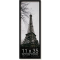 wallsthatspeak 11x35 Black Picture Frame for Puzzles Posters Photos or Artwork