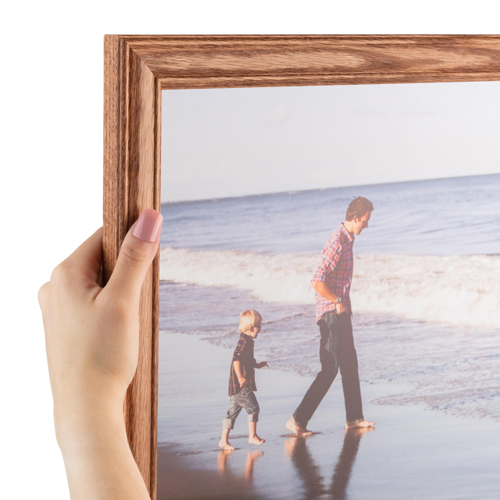 ArtToFrames 15x39 Inch Brown Picture Frame, This 1.25 Inch Custom Wood Poster Frame is Honey, Great for Your Art or Photos - Com