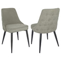 Coaster Cosmo Side Chair, Light Grey