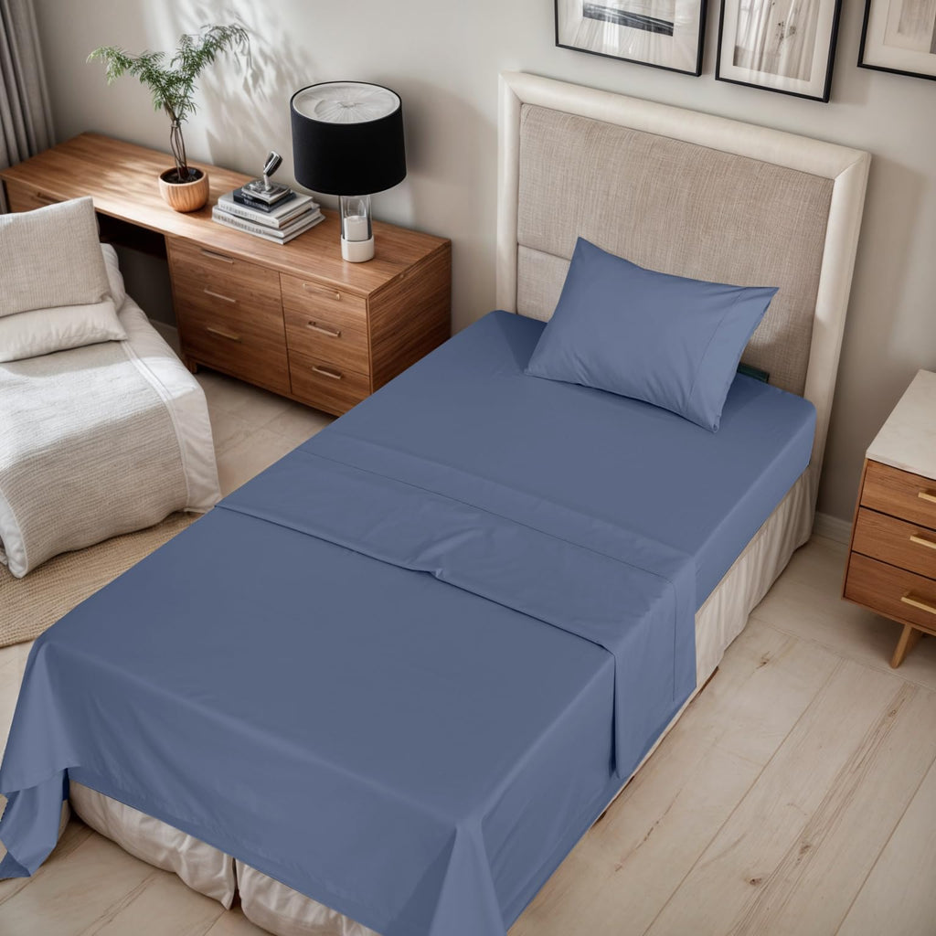 Ruvanti 100% Organic Cotton Sheets - Twin Xl Sheet Sets - Certified For Gots - Breathable & Comfortable - Soft & Cooling Percale