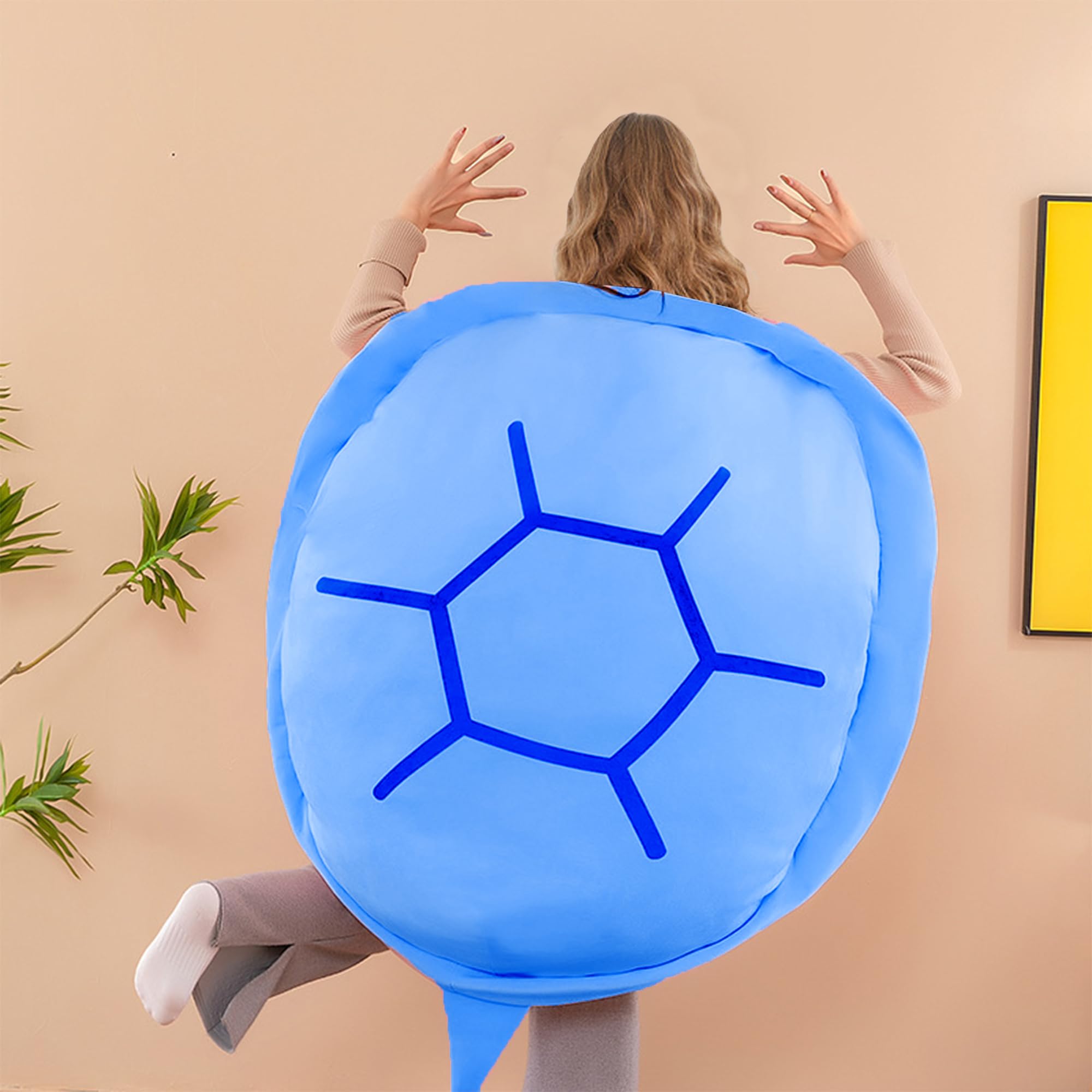 Cuecutie 40 Inch Wearable Turtle Shell Pillows Giant Tortoise Plush Pillow Green Turtle Shell Stuffed Animal Costume Plush Toy F