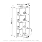 Furinno 8-Cube Open Back Decorative Storage Organizer, White - Stylish and Functional Cube Shelf for Home or Office