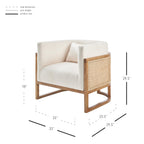 New Pacific Direct Velma Accent Chair - Engineered Wood, Natural Color, Model 3900092-279