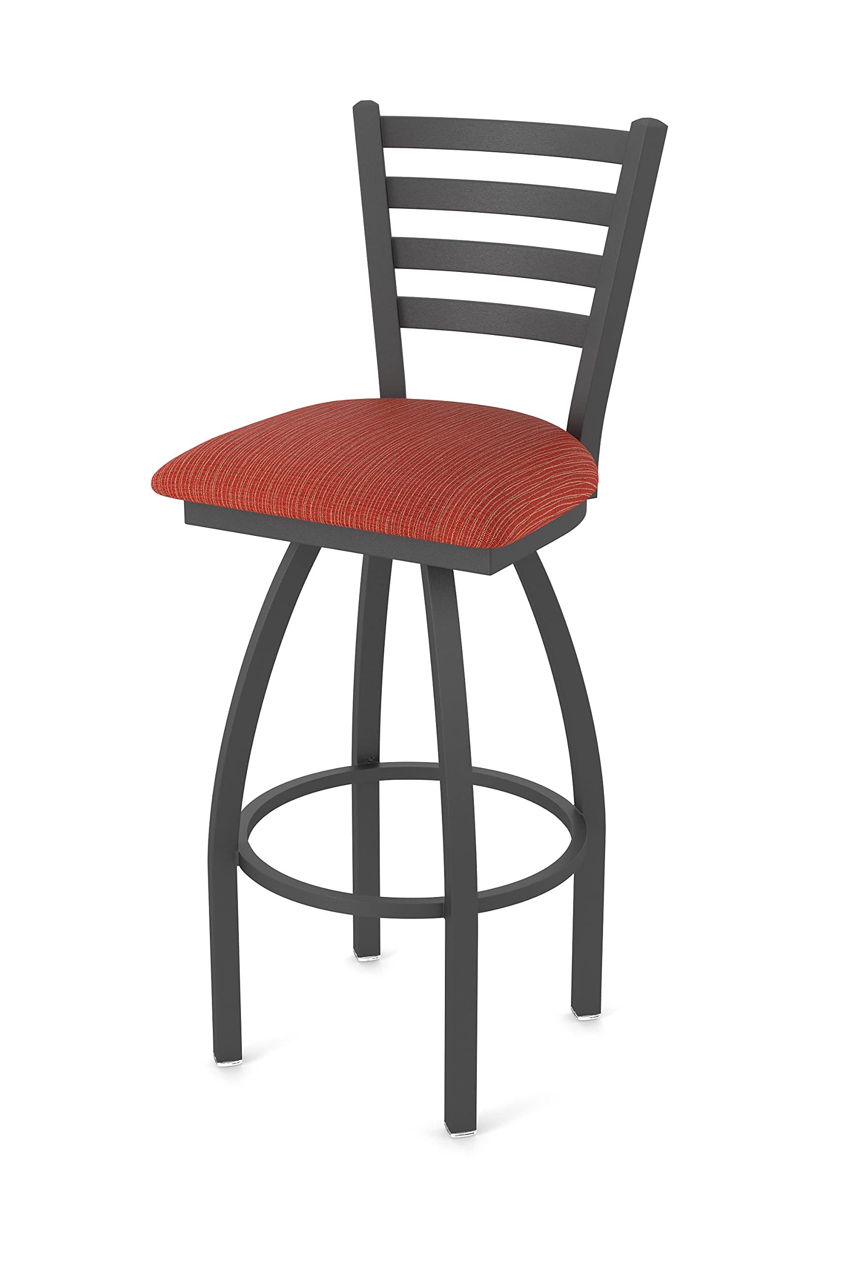 410 Jackie 36 Swivel Bar Stool with Pewter Finish and Graph Poppy Seat