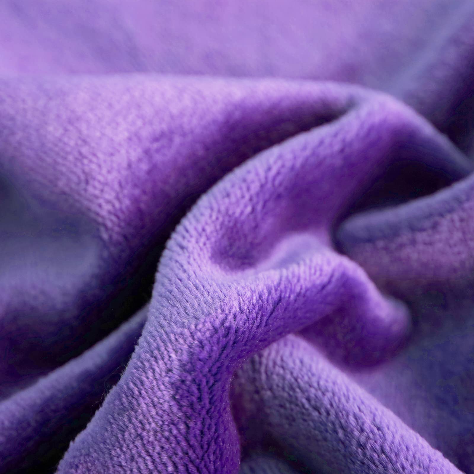 Sochow Flannel Fleece Blanket Luxury Twin Xl Size, All Season Lightweight Super Soft Cozy Blanket For Bed Or Couch, Purple, 66X9