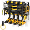 Pokipo Power Tool Organizer, Drill Holder Wall Mount, Heavy Duty Garage Tool Organizer And Storage, Suitable Tool Rack For Works