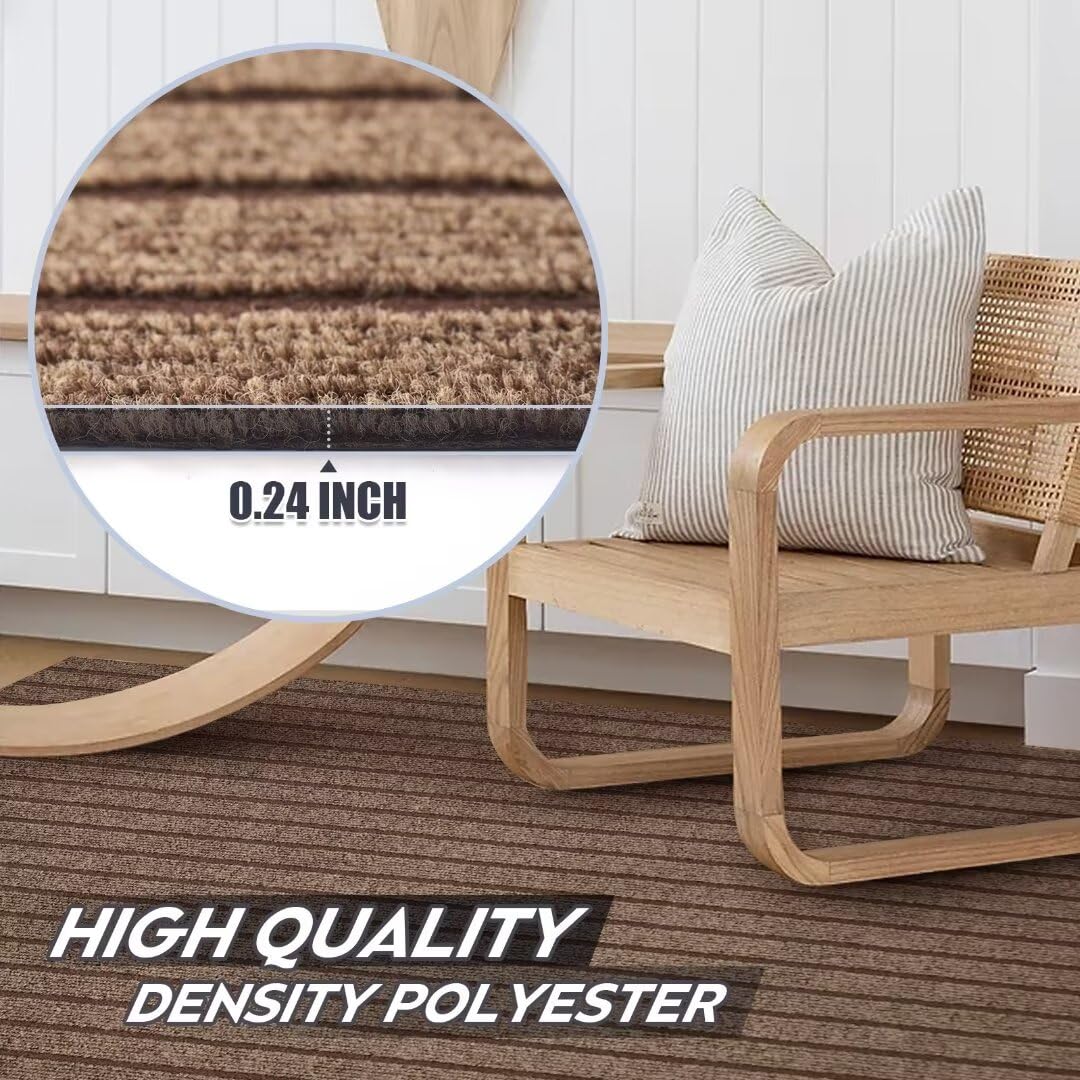 Gotohipi Runner Rug 4'X70'Indoor Outdoor Utility Carpet,Area Rugs With Non Slip Rubber Backing For Hallway Kitchen Entryway Balc