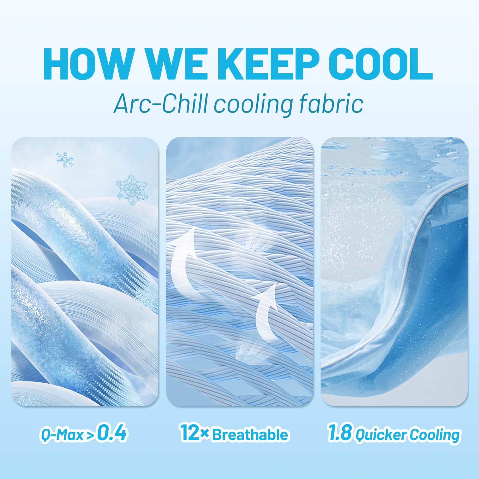 Cozy Bliss Cooling Pillowcases For Hot Sleepers, Q-Max 0.4 King Pillow Cases Envelope Closure For Night Sweats, Summer Breathabl