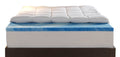 Sleep Innovations Dual Layer 4 Inch Memory Foam Mattress Topper, Queen Size, Medium Support, 2 Inch Cooling Gel Memory Foam Plus