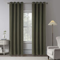 Keqiaosuocai Olive Green 100% Blackout Linen Curtains 102 Inches Long 2 Panels For Bedroom,Modern Farmhouse Full Black Out Room