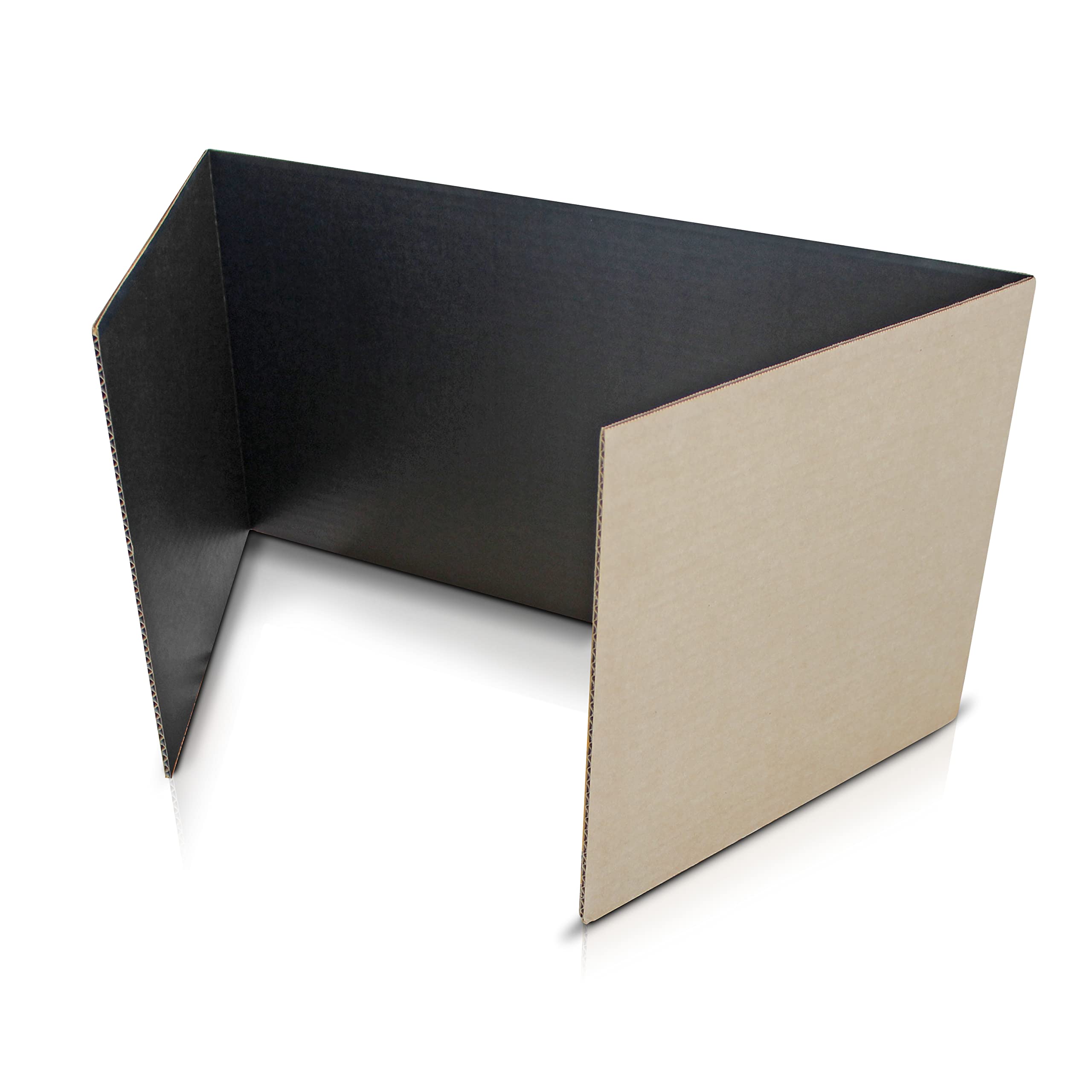 12 X 48 Study Carrel Black Corrugated Pack Of 12