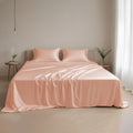 Linenwalas Sheets Set King Size 4 Piece Set - Eucalyptus Tencel Cooling, Breathable Silk Sheets Included - 1 Fitted Sheet, 1 Fla