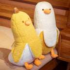 Peach Cat Banana Duck Plush Toy Cute Plushie Hugging Plush Pillow Duck Stuffed Animal For Girls And Boys Yellow 27.5'