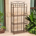 International Caravan Santa Fe Nailhead 4-Tier Bakers Rack