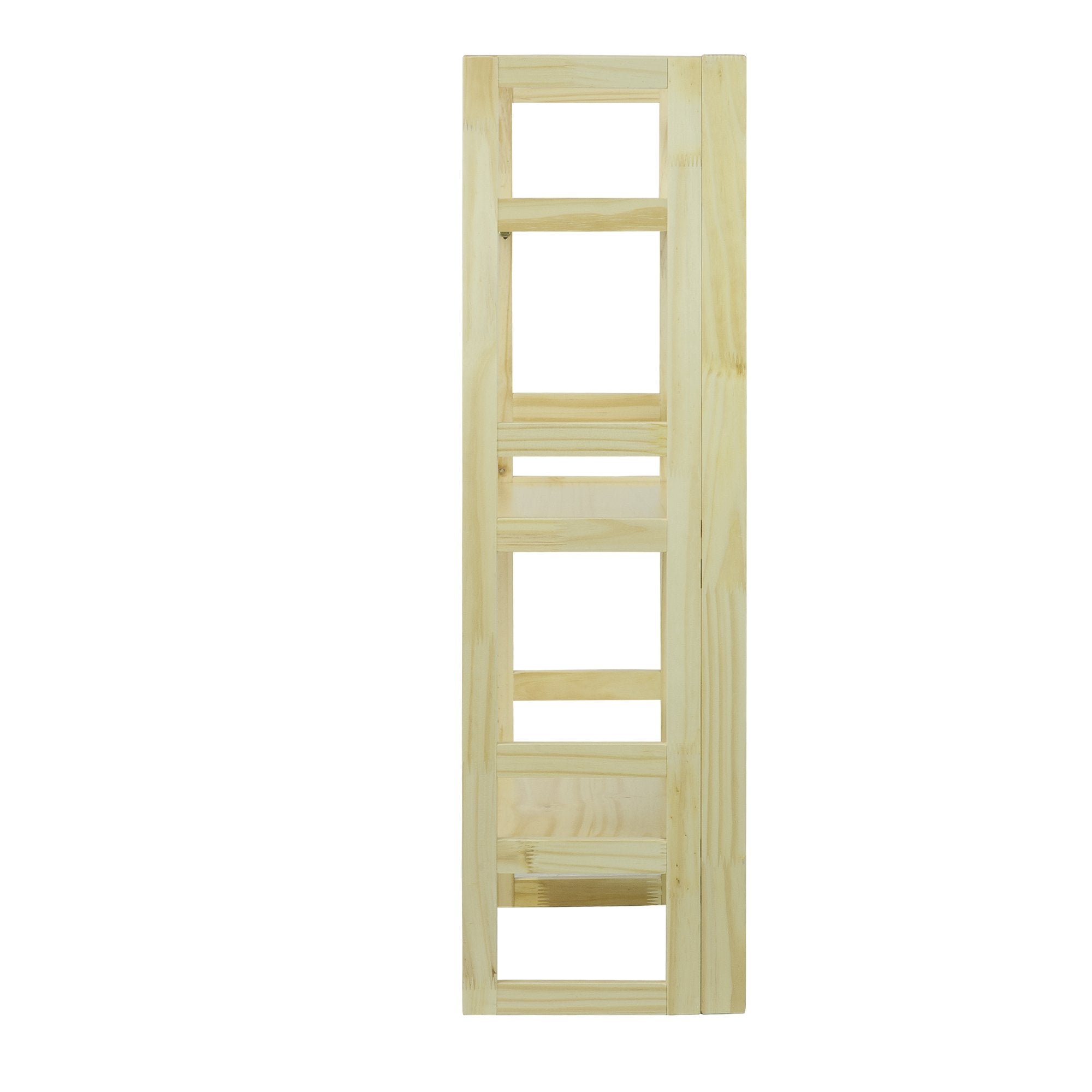 Casual Home 3-Shelf Folding Student Bookcase (20.75" Wide)-Natural