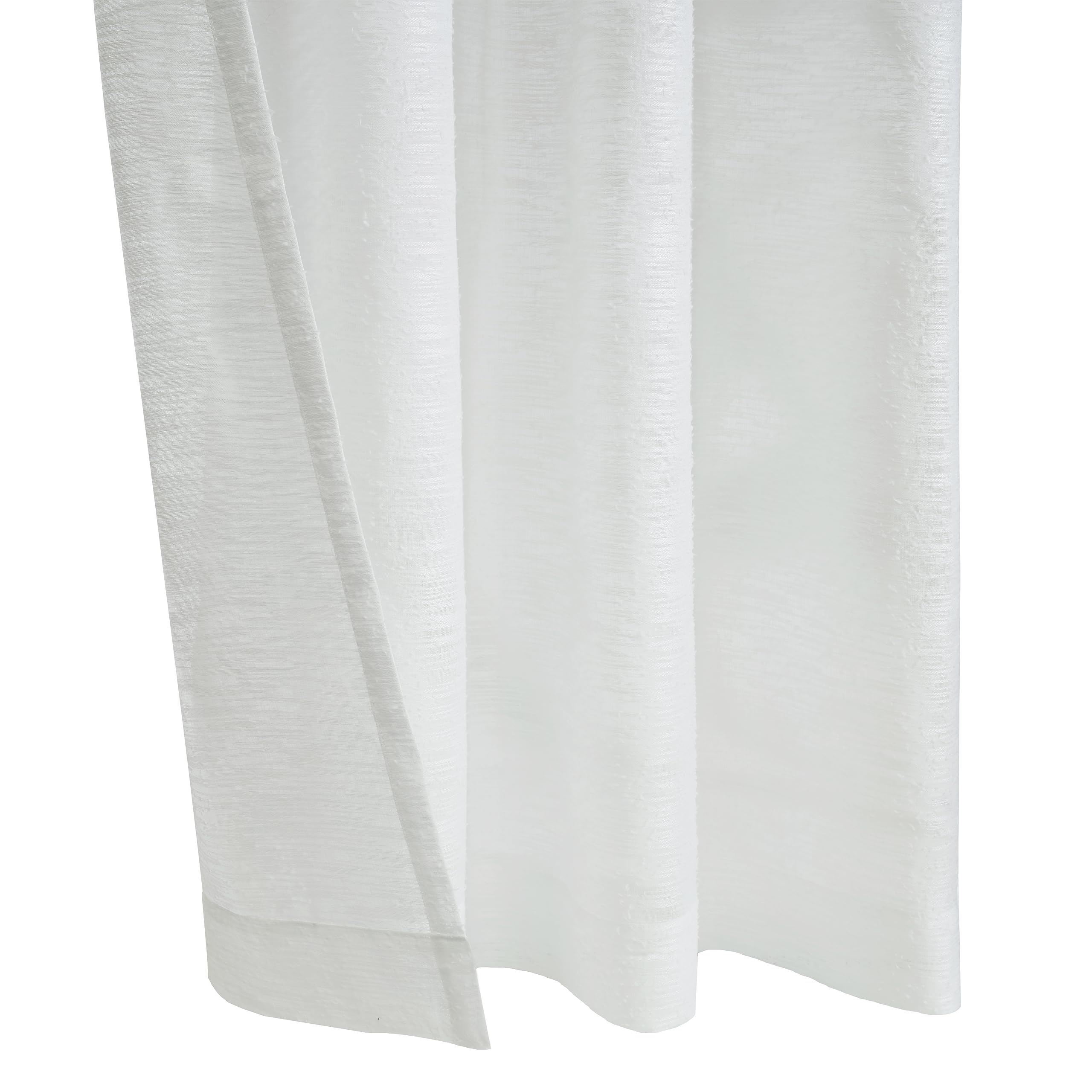 Richmark International Boucle Sheer Grommet Curtain Panel 52 X 108 In White