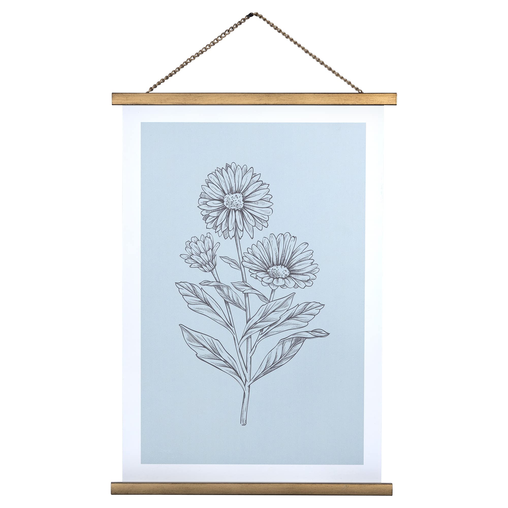 Stratton Home Décor S42516 Wall Decor, 12.00 X 0.75 X 20.00, Blue