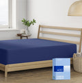 Thread Spread 100% Cotton California King Fitted Sheet Only - 400 Thread Count Cal King Sheets Deep Pocket Fitted, Cooling Satee
