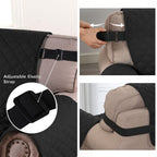 H.Versailtex Reversible Chair Cover For Dogs Pet Water Repellent Sofa Cover Chair Slipcover 2' Thick Straps Slip-Resistant Chair Protector Soft Quilted Seat Width Up To 21'(Armchair, Black/Grey)