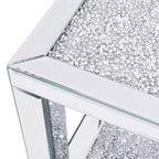 Better Home Products Mirrored Nightstand, Mirrored Bedside Table End Table Nightstand