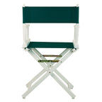 Casual Home 18" Director'S Chair White Frame With Hunter Green Canvas