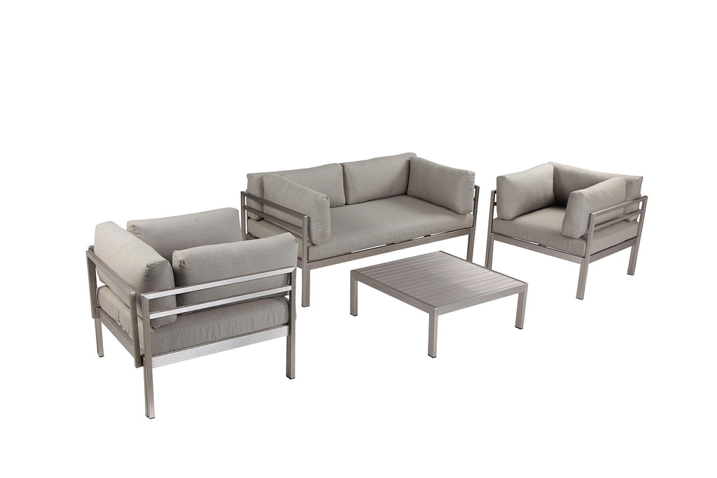 Pangea Home X-Cloud 4 Gry Conversation Set, Grey