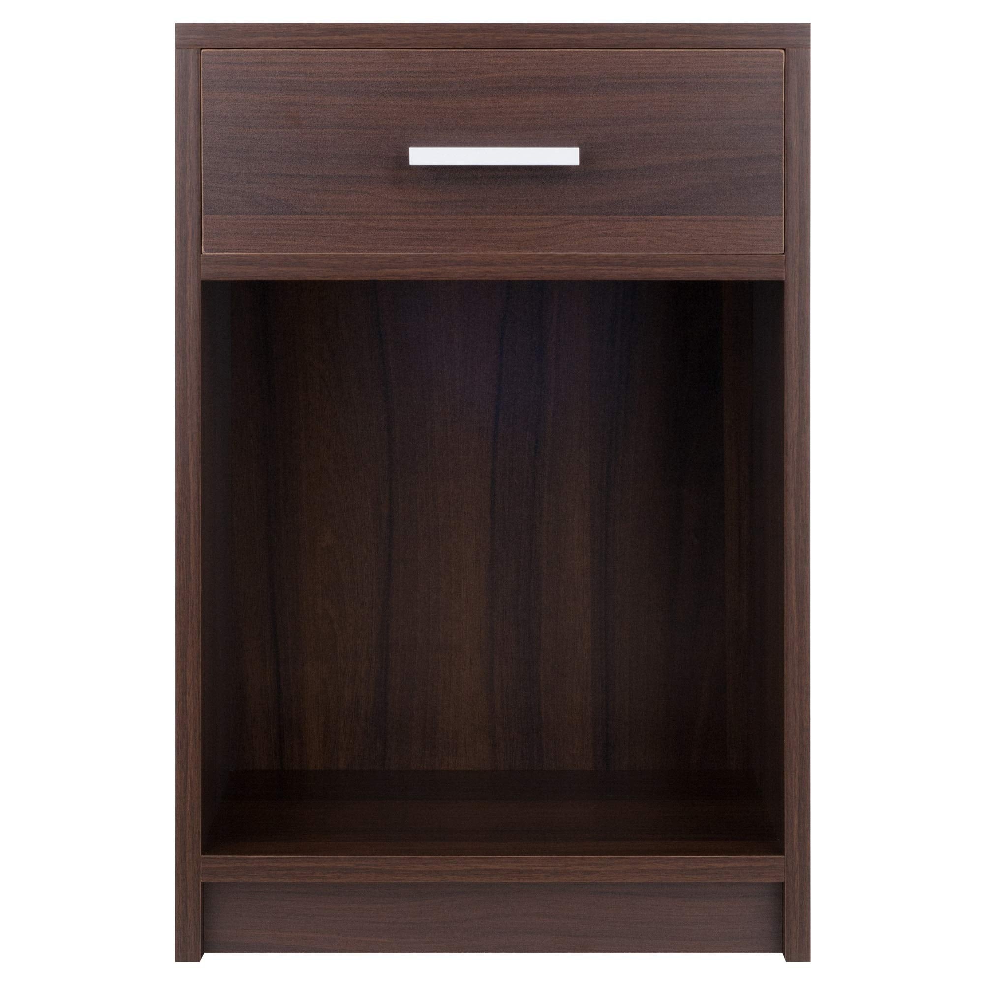 Ergode Deluxe Wood Sasha Accent Table | Sleek Curved Design | Ample Storage | Black Finish | Multiple Finishes Available | Assembly Hardware Included | 20' W x 20' D x 27' H (30115-VV)