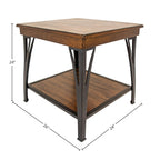 Intercon The District 24" Wide End Table, Copper