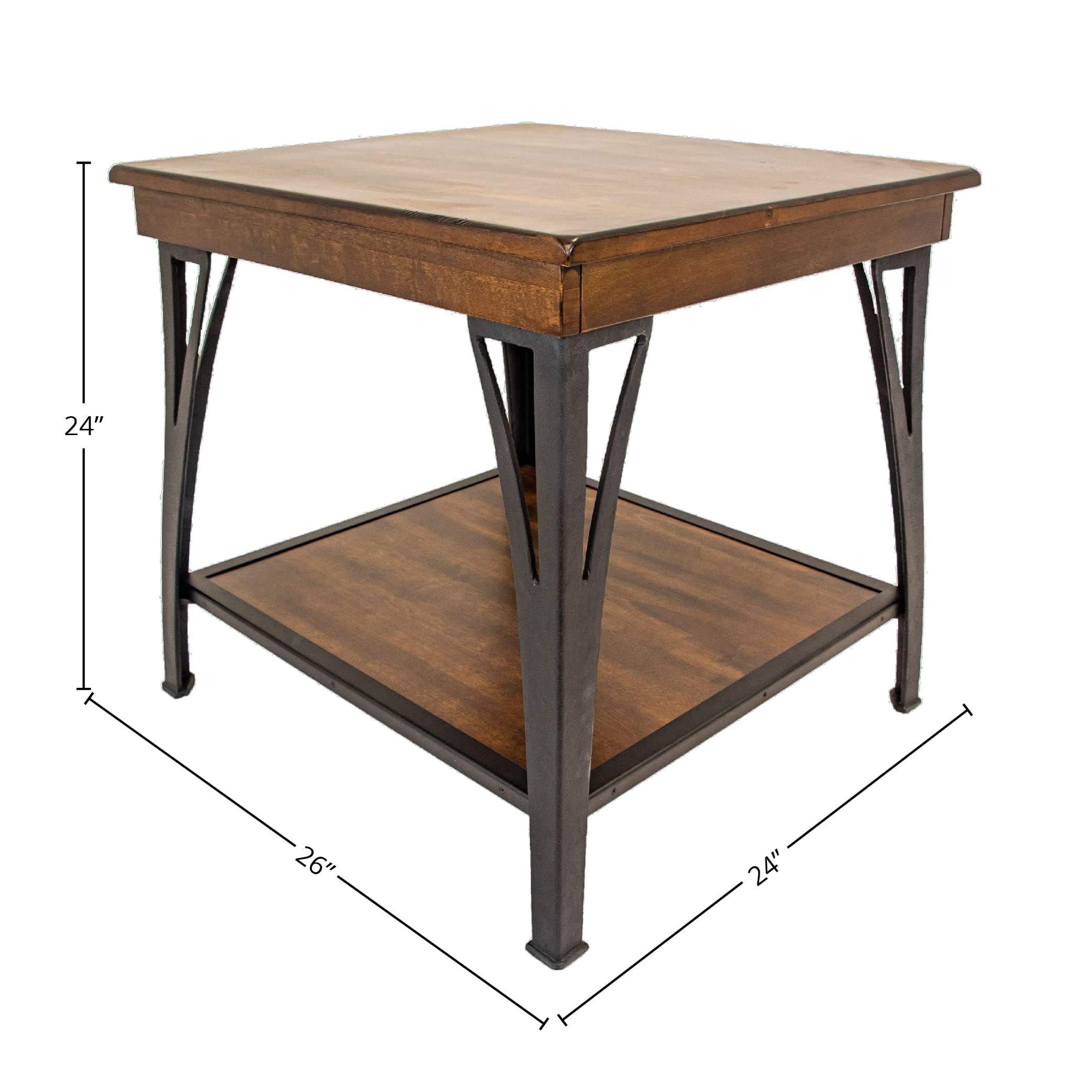 Intercon The District 24" Wide End Table, Copper