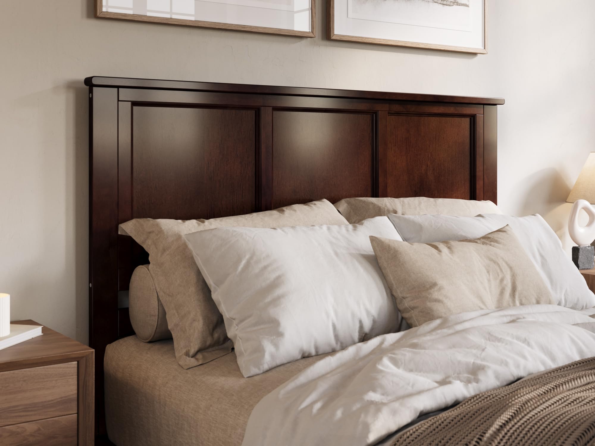 Afi, Charlotte Queen Solid Wood Low Profile Platform Bed, Walnut