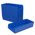 Akro-Mils 30158 Plastic Nesting Shelf Bin Box, (18-Inch X 8-Inch X 4-Inch), Blue, (12-Pack)