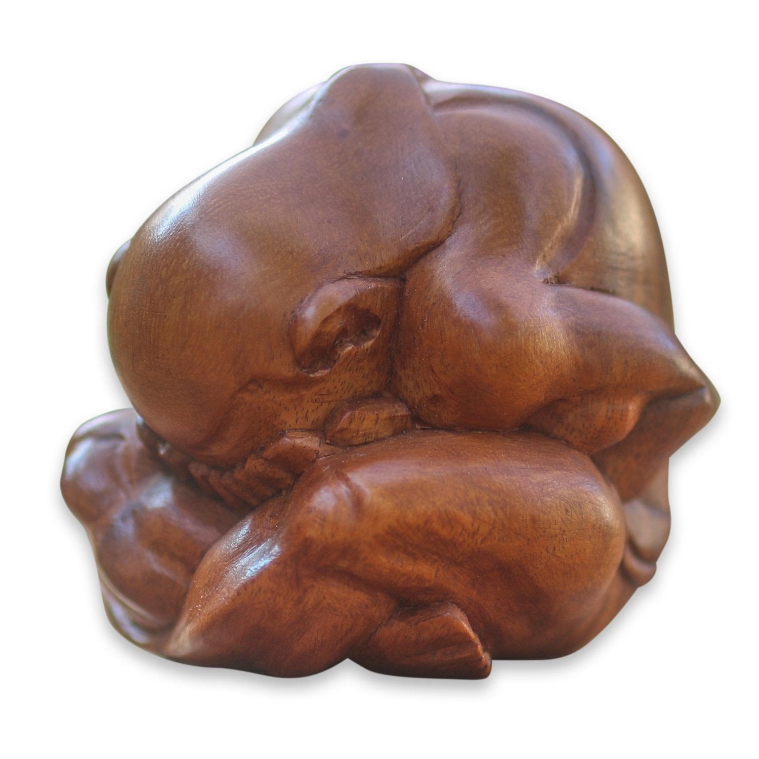 Weeping Buddha Yogi Meditation Wood Statue - OMA Brand